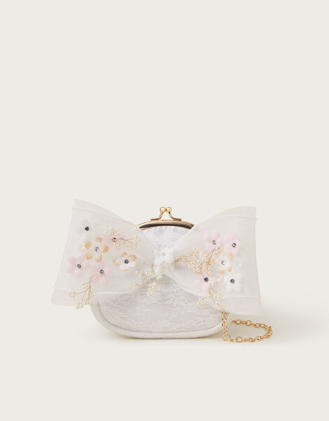 Maggie Embroidered Petal Bow Bag, , large