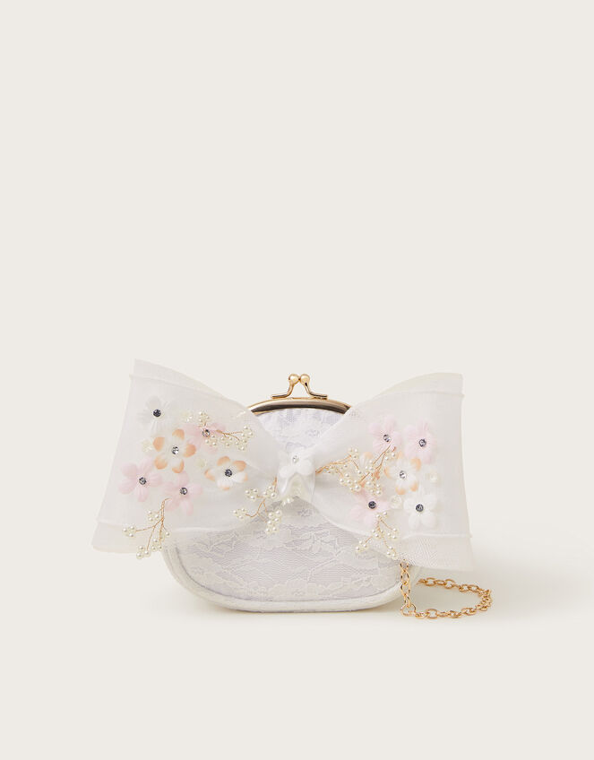 Maggie Embroidered Petal Bow Bag, , large