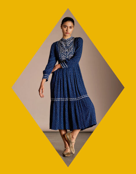 East Greta Dress, Blue (NAVY), large