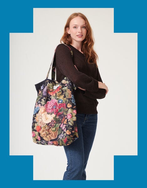 One Hundred Stars Primula Canvas Tote Bag, , large