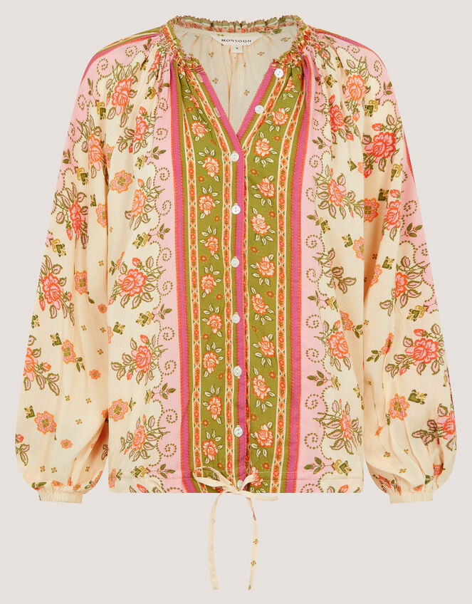 Eline Floral Print Blouse, Ivory (IVORY), large