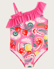 Floral Swirl Swimsuit , Pink (PINK), large