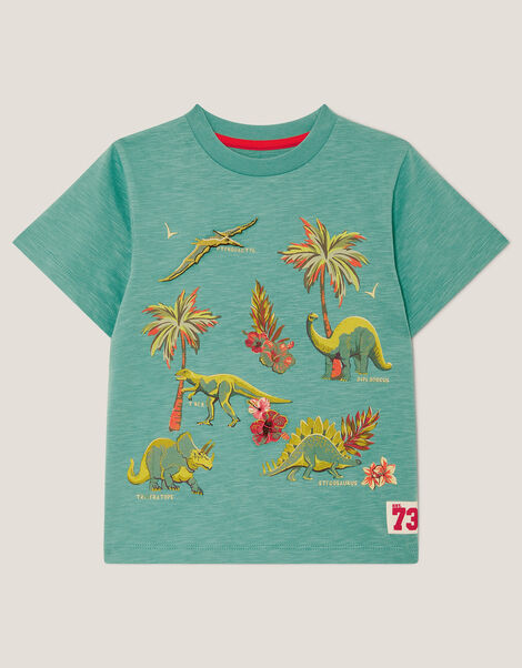 Dinosaur Print T-Shirt, Green (GREEN), large