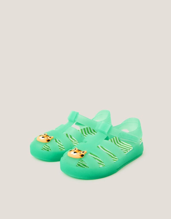 Baby Tiger Jelly Sandals, Green (GREEN), large