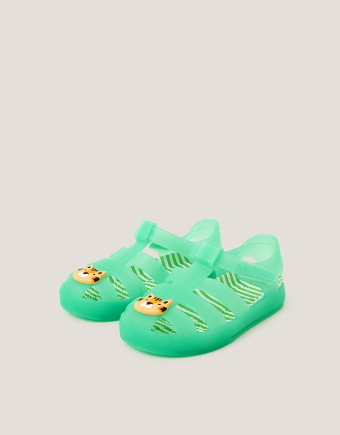 Baby Tiger Jelly Sandals, Green (GREEN), large