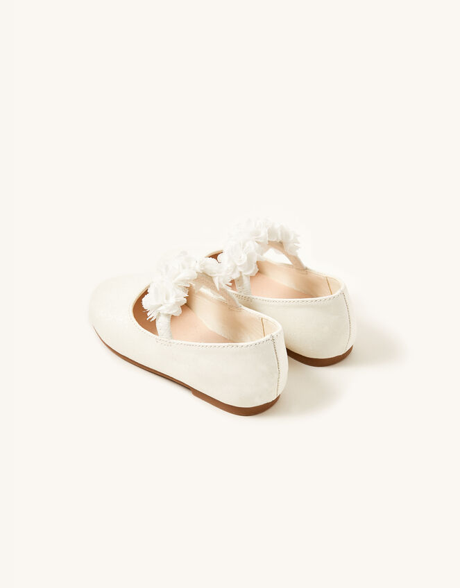 Shimmer Corsage Walker Shoes, Ivory (IVORY), large