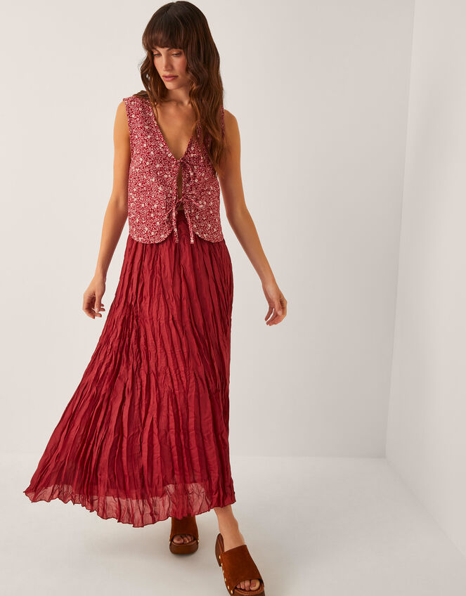 Felipa Floral Print Vest, Red (RED), large