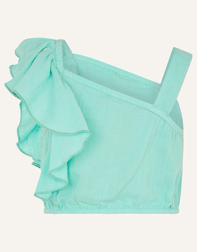 Frill Top and Skirt Set , Blue (AQUA), large