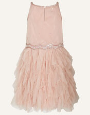 Boutique Butterfly Hand Embellished Dress, Pink (PINK), large