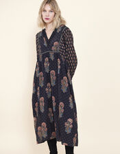East Dotty Embroidered Dress, Black (BLACK), large