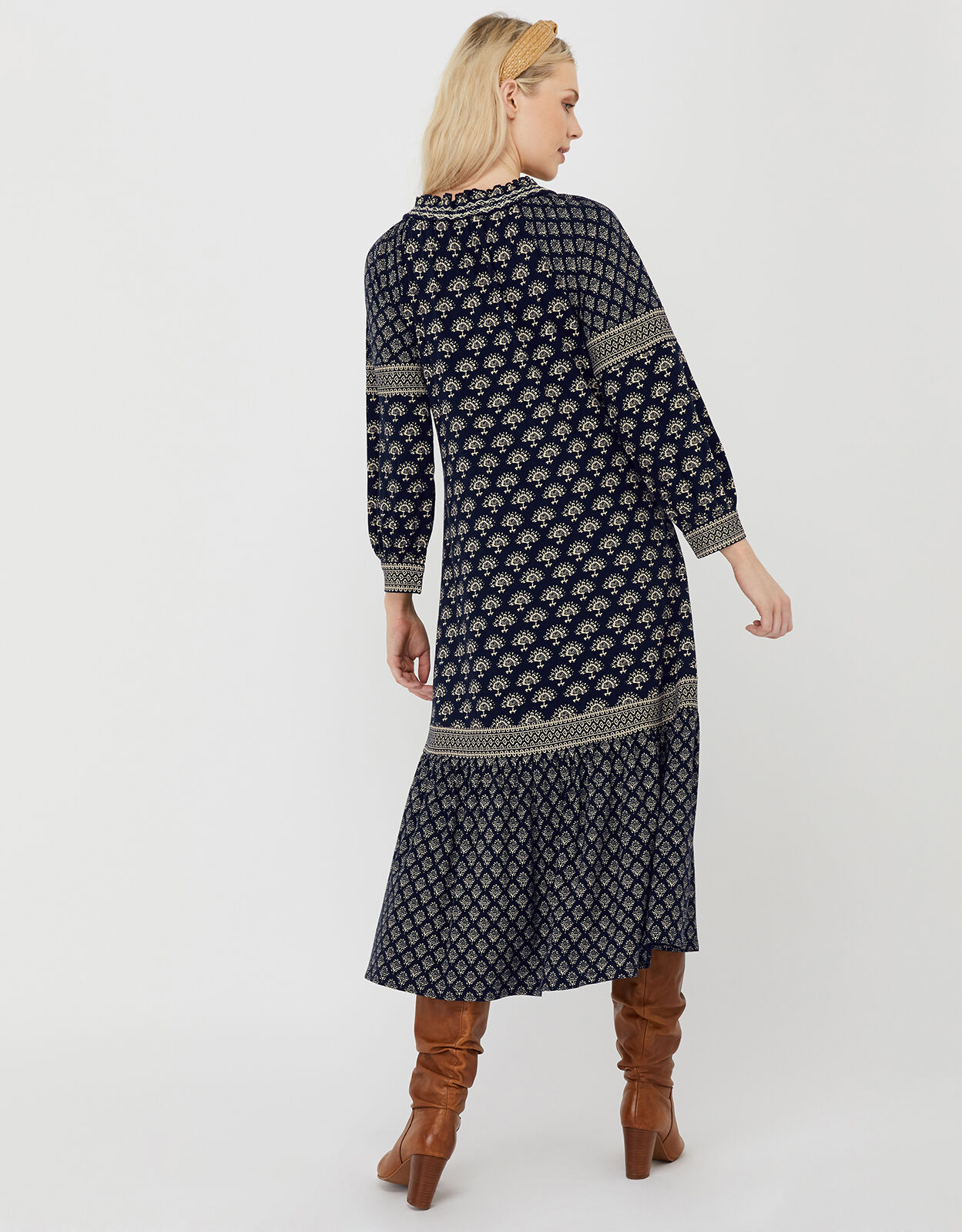 Heshna printed midi dress clearance