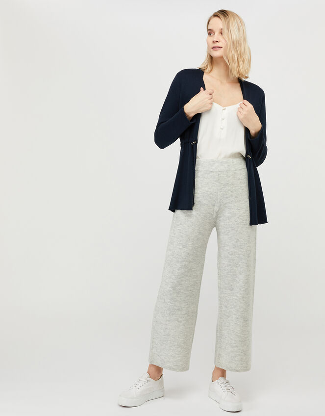 Erica Drawstring Cardigan, Blue (NAVY), large