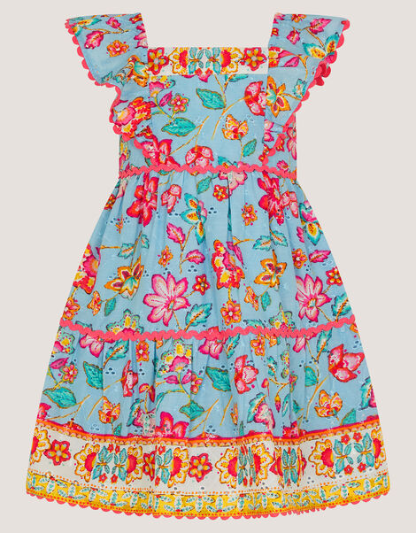 Baby Adara Floral Print Dress, Blue (BLUE), large
