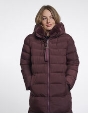 Rino & Pelle Hudson Long Padded Coat , Red (BURGUNDY), large