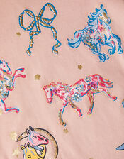 Western Horse Print Top, Pink (PINK), large