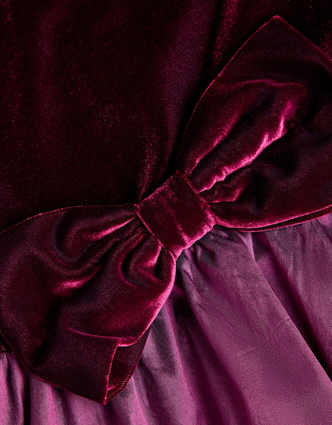 Maisie Velvet Bubble Hem Party Dress, Purple (PURPLE), large