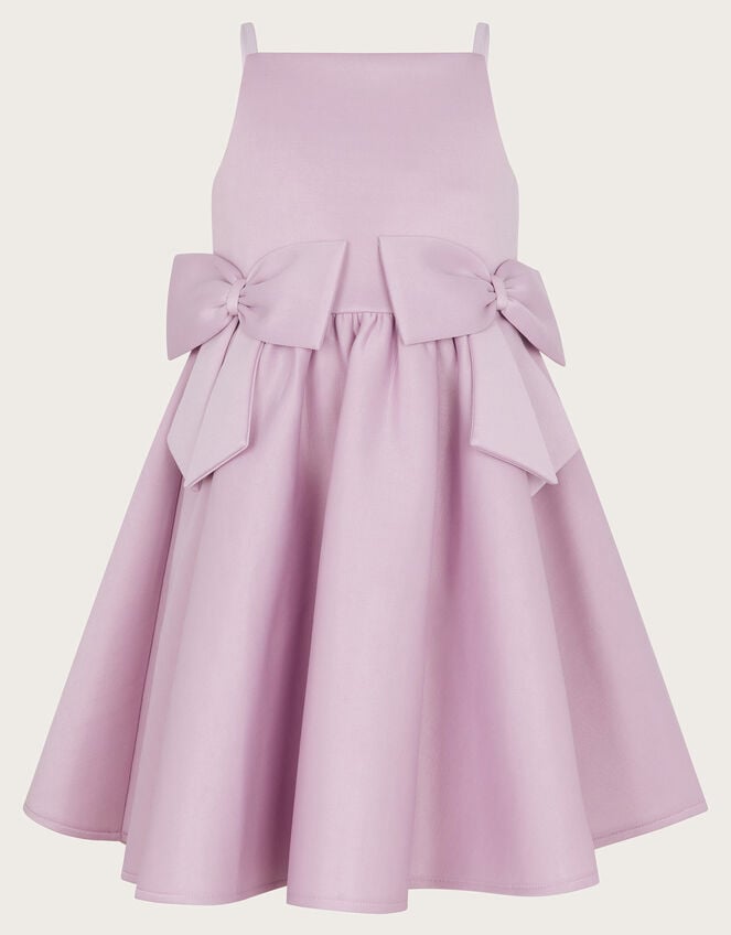 Two-Bow Scuba Dress, Purple (LILAC), large