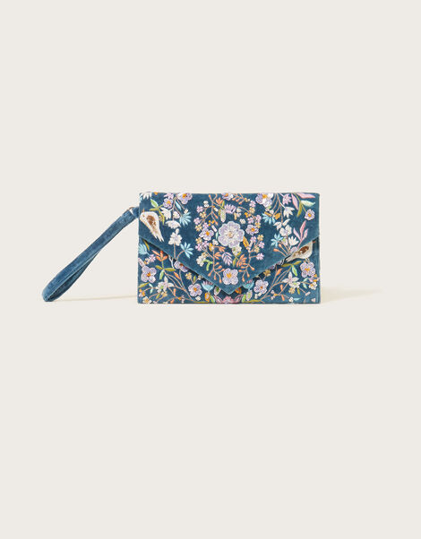 Wildflower Embroidered Envelope Clutch, , large
