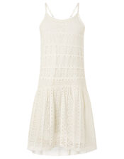 Cutwork Lace Dress, Ivory (IVORY), large
