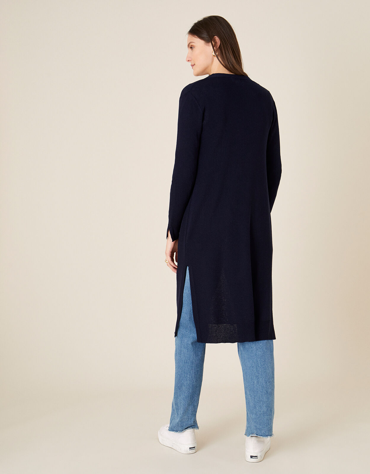 Navy sales longline cardigan
