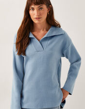 Cherry Collar Jumper, Blue (PALE BLUE), large