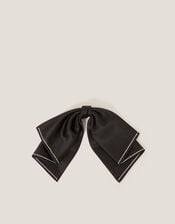 Waterfall Bow Hair Clip, Black (BLACK), large
