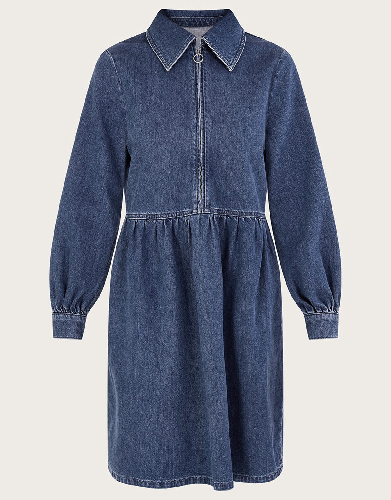 Topshop zip up denim dress best sale