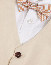 Four-Piece Smart Suit in Linen Blend, Natural (STONE), large