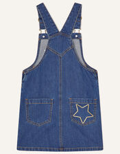Star Denim Pinny Dress, Blue (BLUE), large