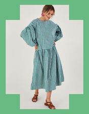 April Meets October May Gingham Dress, Blue (TURQUOISE), large