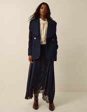 Estelle Collar Coat, Blue (NAVY), large