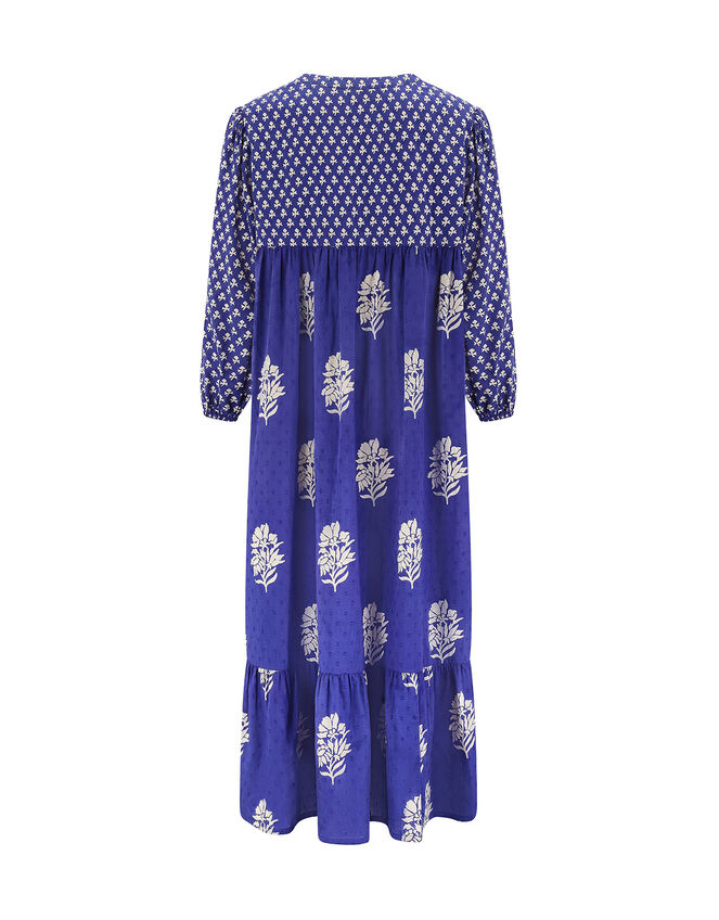 East Bohemian Print Dobby Dress, Blue (BLUE), large