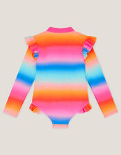 Rainbow UPF50+ Long Sleeve Swimsuit, Multi (MULTI), large