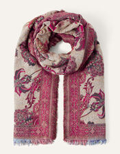Paisley Print Jacquard Scarf, , large