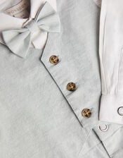 Newborn Arlo Waistcoat Romper, Green (SAGE), large