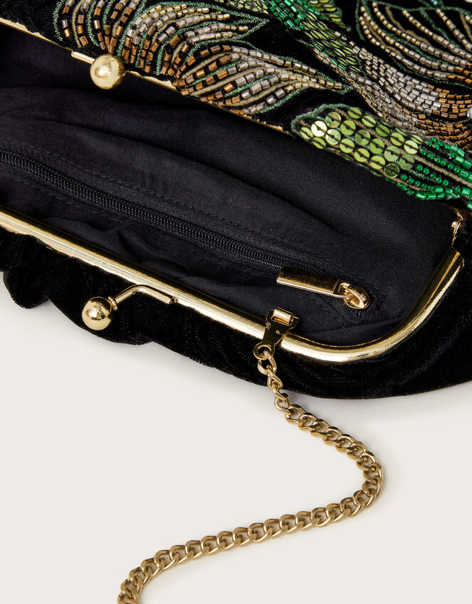 Fern Floral Embellished Clutch Bag, , large