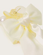 Bridesmaid Pearl Bow Claw Clip, , large