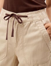 Megan Cropped Barrel Pants, Natural (ECRU), large