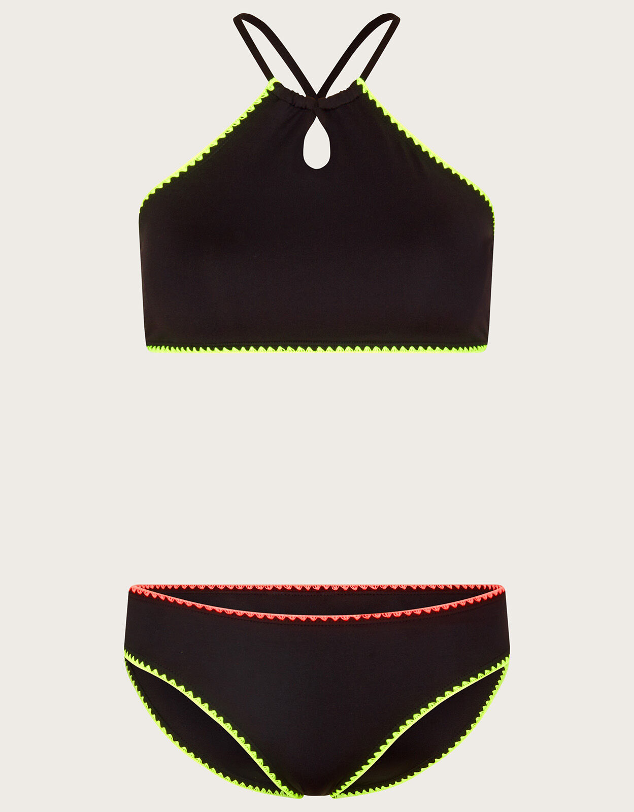Cut Out Bikini Set Black Girls Beach Swimwear Monsoon Global