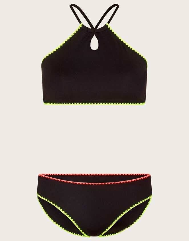 Cut-Out Bikini Set, Black (BLACK), large