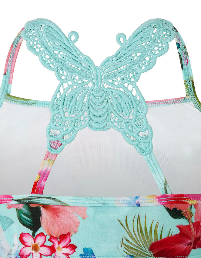 Fergie Floral Bikini with Recycled Polyester, Blue (TURQUOISE), large