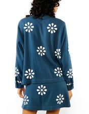 Wild Tomar Woven Collar Jacket, Blue (BLUE), large
