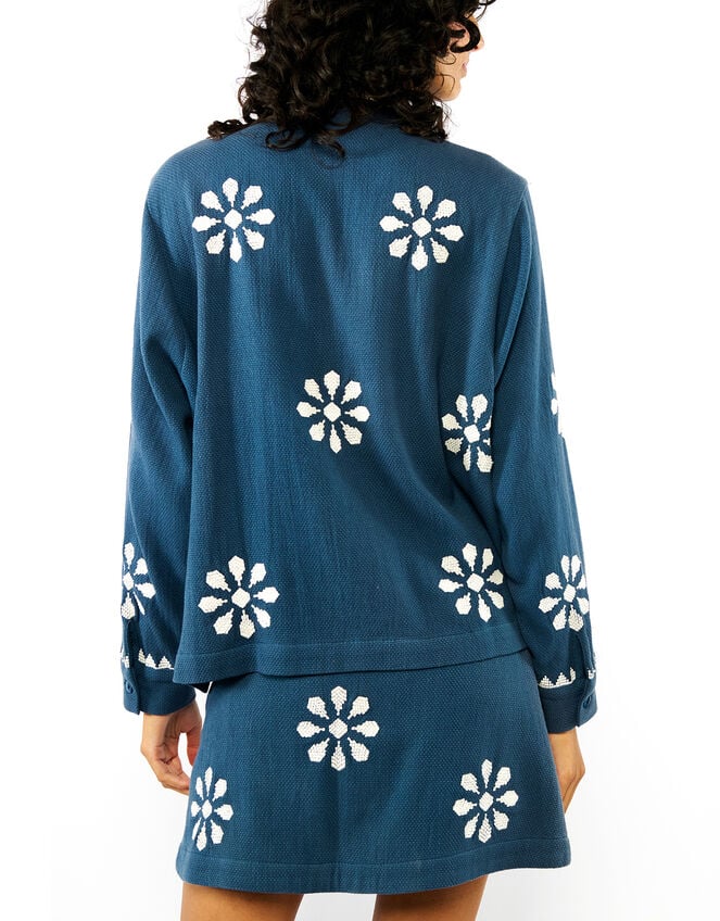 Wild Tomar Woven Collar Jacket, Blue (BLUE), large