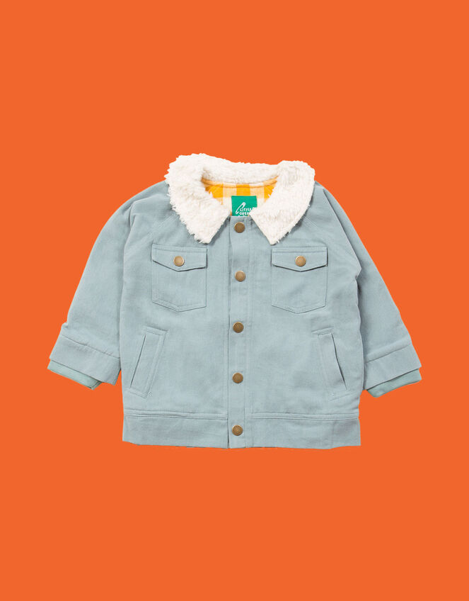Little Green Radicals Sherpa Collared Adventure Jacket, Blue (PALE BLUE), large