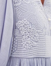 Maison Hotel Lilou Long Sleeve Embroidered Maxi Dress, LAVENDER, large