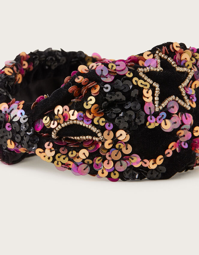 Embellished Star Knot Headband, , large