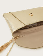Metallic Ripple Clutch Bag, , large