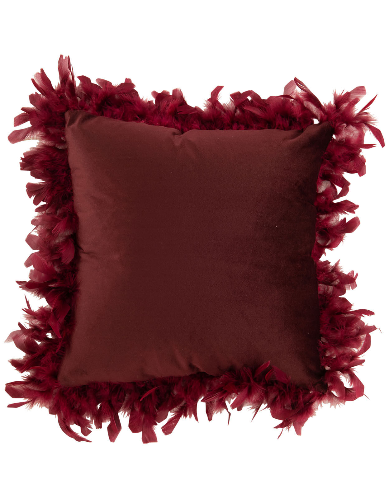 feather trim cushion