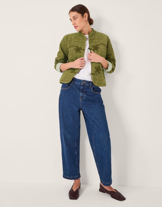 Gaia Quilted Corduroy Jacket, Green (GREEN), large