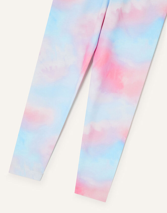 Tie Dye Leggings, Blue (NAVY), large